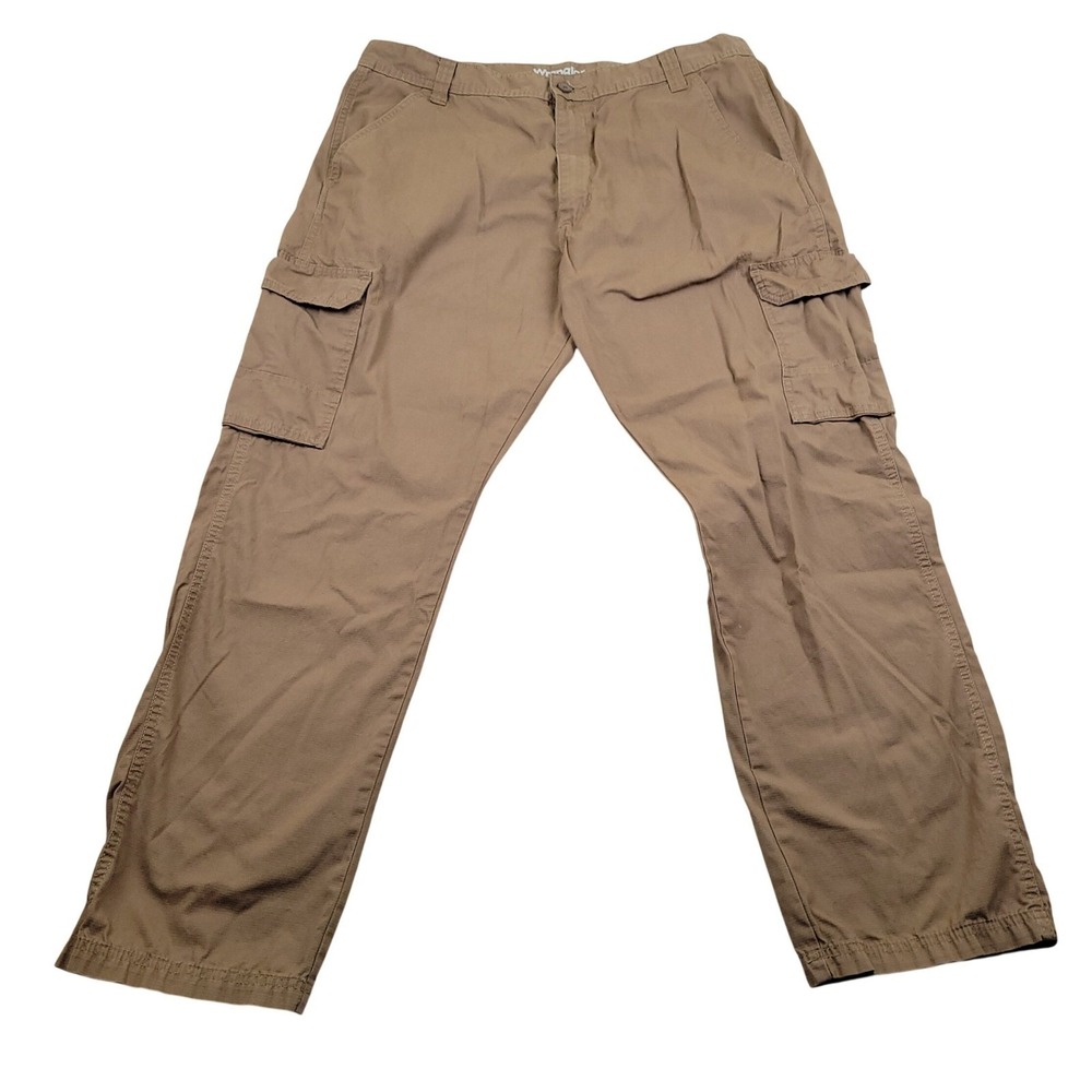 Wrangler Ripstop Cargo Pants Men 38x32 Bronze Brown Durable Straight Leg MGW90BZ